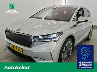 Skoda Enyaq iV 80 204pk First Edition | SOH 92% | Zwart Leder | 21" | Keyless | CarPlay | Stuur- en 