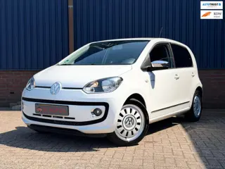 Volkswagen Up! 1.0 high up! White Leer, Airco, 5drs, Navigatie