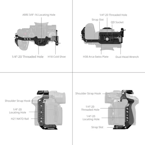 SmallRig 4824 Hawklock Cage voor Panasonic GH7, GH6
