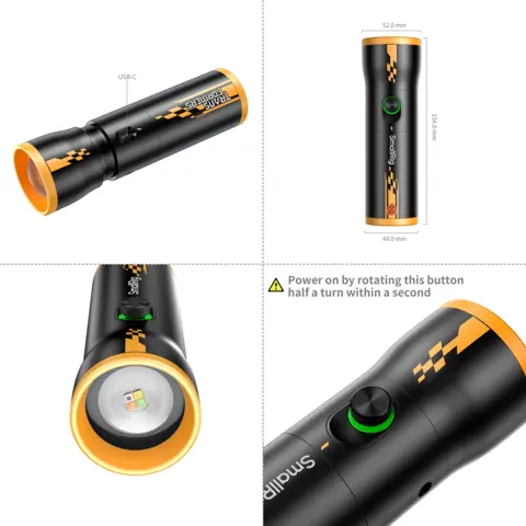 SmallRig 5512 RF 10C Portable Focusable LED Video Light (BumbleBee Edition)