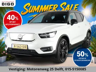Volvo XC40 RECHARGE TWIN PRO AWD SOD ACCU 93% GARANTIE 9-2031 SCHUIF/ PANORAMADAK. WARMTEPOMP. DIGIT