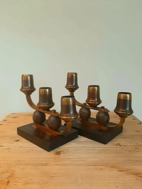 Art deco bauhaus candlesticks (2)