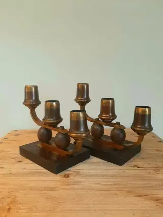 Art deco bauhaus candlesticks (2)