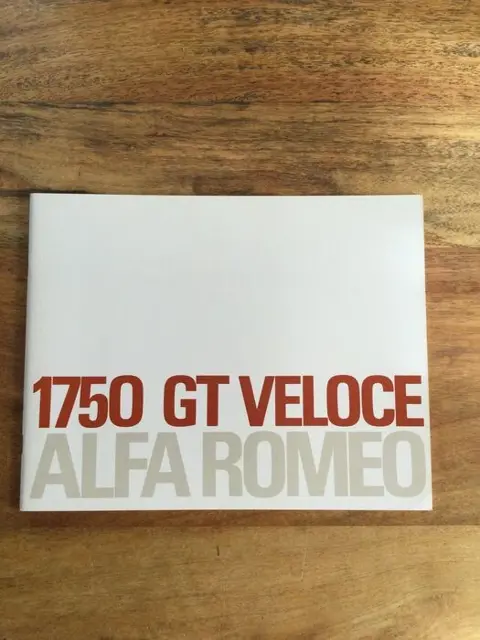 Brochures/catalogi - 1970 Alfa Romeo 1750 GT Veloce Bertone