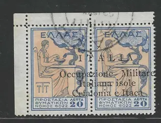 Italië - bezetting van de Ionische eilanden 1940-1943 1941 - Sassone €3500 - Sassone 33oi