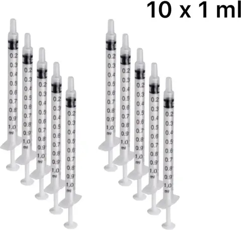 Doseerspuit 1ml 3delig 10st.