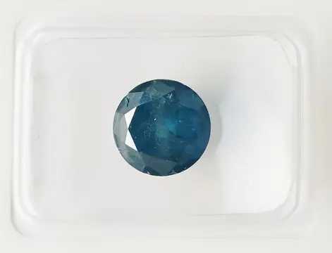 1 pcs Diamant - 2.32 ct - Rond Briljant - Fancy Deep Blue -