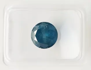 1 pcs Diamant - 2.32 ct - Rond Briljant - Fancy Deep Blue -