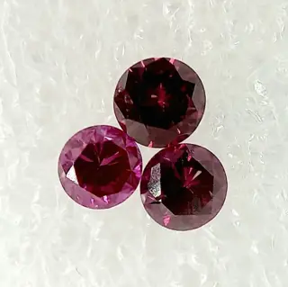 3 pcs Diamanten - 0.55 ct - Briljant - fancy dieproze paars