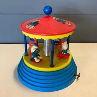 Peyo LBZ - 1980's Smurf Draaimolen muziekdoos - 1980-1989 -