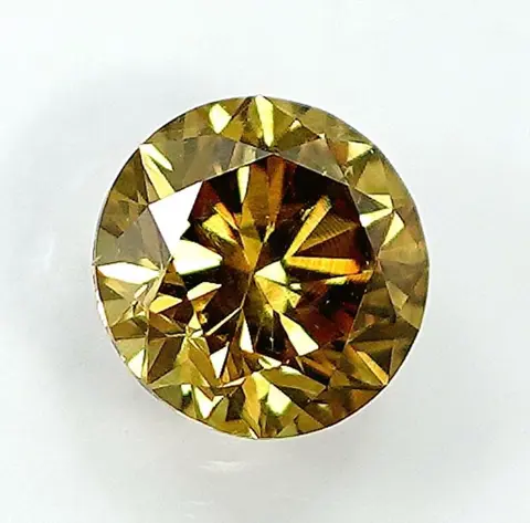 Diamant - 0.53 ct - Briljant - Fancy Intense Brownish
