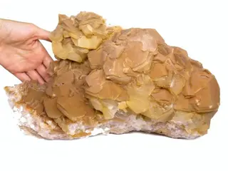 REUZE MAAT ORANJE CALCITE MERCEDEZ, UIT PORTUGAL Kristal op
