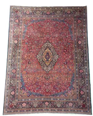 Oud Perzisch Kashan Mohtasham vloerkleed - 370 cm - 270 cm