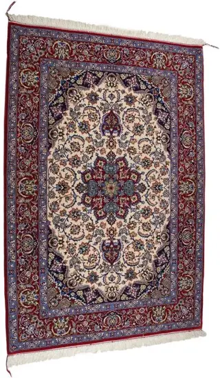 Isphahan - Tapijt - Met zijdegehalte - Zeer fijn - 162 cm -