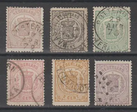 Nederland 1869/1871 - Rijkswapen - NVPH 13/18