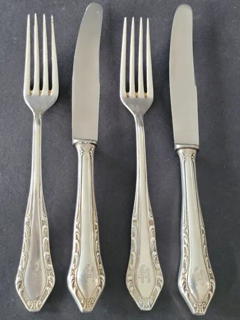 Prachtig 12-delig zwaar verzilverd (100) Art Nouveau