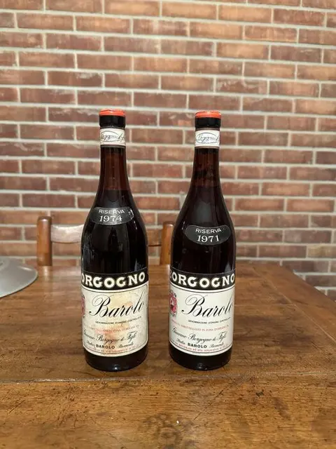 1971 &amp; 1974 Borgogno - Barolo Riserva - 2 Flessen (0.75