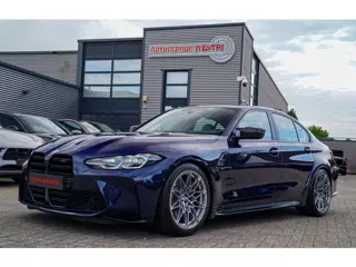 BMW 3-serie M3 Competition | Tansanitblau II metallic | Two Tone Leder | Kuipstoelen | 360 cam | Car