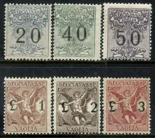 Koninkrijk Italië 1924 - Postage due for postal order, complete set of 6 values - Sassone N. 1/6