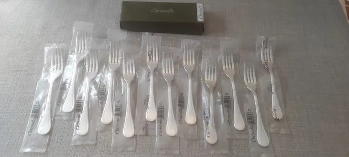 Christofle - Visvorken (12) - Staal (roestvrij) - Trianon