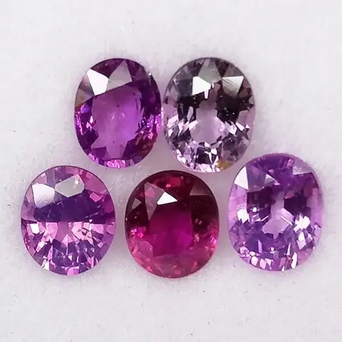 5 pcsVeelkleurige Saffier - 2.32 ct