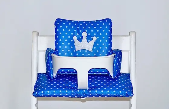 "Royal Crown" gecoate kussens voor stokke tripp trapp stoel