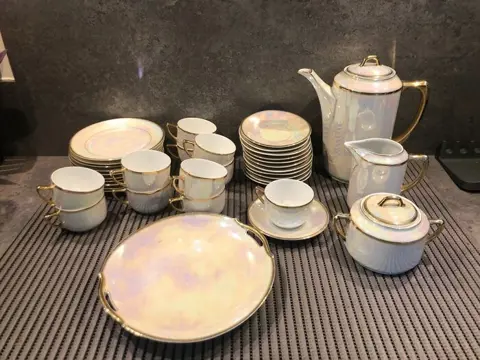 Porcelaine de Baudour - Koffieservies voor 12 (29) -