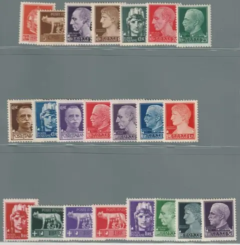Koninkrijk Italië 1929/46 - Collection of the period of complete intact sets - Sassone S.51+516/542