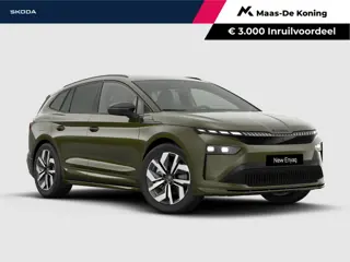Škoda Enyaq iv Sportline Tour Edition 85 |  Olibo Green | Elektrisch wegklapbare trekhaak | €3000,- 