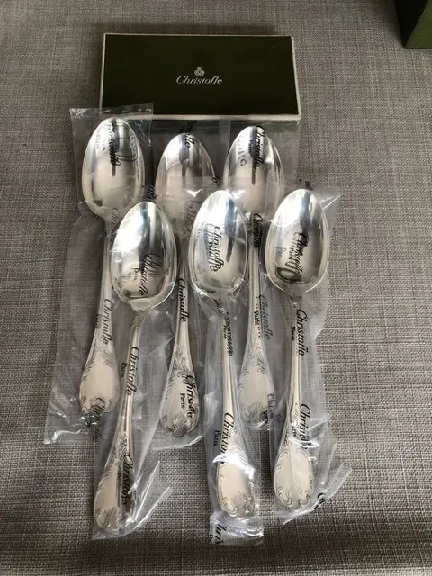 Christofle marly 13 cm - Christofle - Koffielepels (12) -