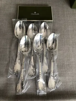 Christofle marly 13 cm - Christofle - Koffielepels (12) -