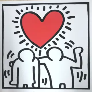 Keith Haring, (after) - A heart in Love - Big Size - 1988