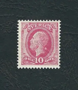 Zweden 1885 - Effigy of Oscar II, king of Sweden and Norway – 10 ö pink – MNH - Yvert /Michel 28