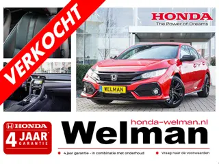 Honda Civic 1.0i VTEC TURBO DYNAMIC BLACK PACK - AUTOMAAT - LEDER - ALL WEATHERS