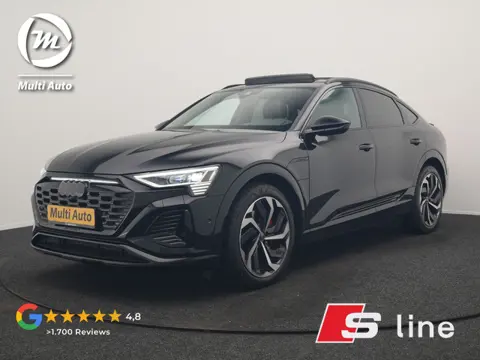 Audi Q8 e-tron Sportback 55 Quattro S edition 95 kWh 408pk Dealer O.H | Luchtvering | Panodak | Blac