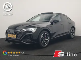 Audi Q8 e-tron Sportback 55 Quattro S edition 95 kWh 408pk Dealer O.H | Luchtvering | Panodak | Blac