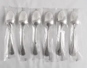 Christofle - 6 eetlepels in blister - Verzilverd - Perles