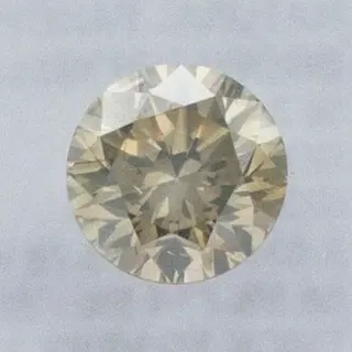 1 pcs Diamant - 0.78 ct - Rond - fancy lichtbruinachtig