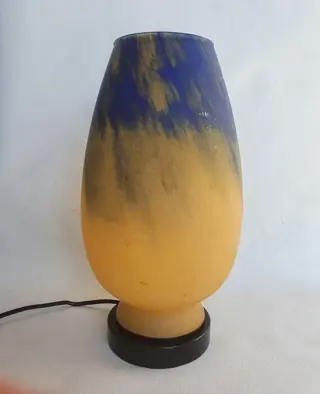 Lamp in art-decostijl uit de jaren 80 in meerlaags glas