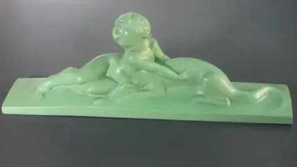 A Fontana - Statue Saint Clément en terre cuite d'Art