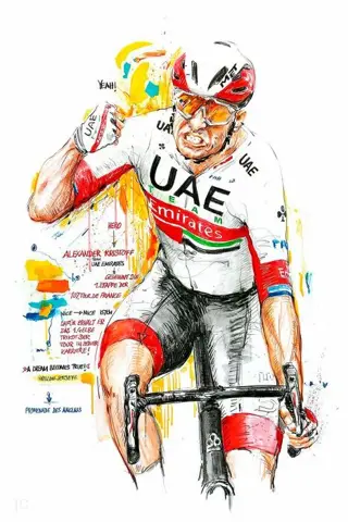Wielrennen - Alexander Kristoff - 2023 - Kunstwerk