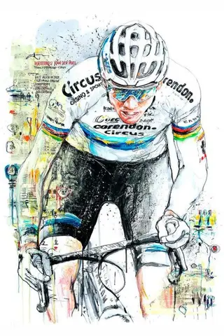 Wielrennen - Mathieu Van Der Poel - 2023 - Kunstwerk