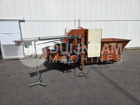 Javo Optima potmachine met pneumatische LPO-potdispenser en uitwerpsysteem