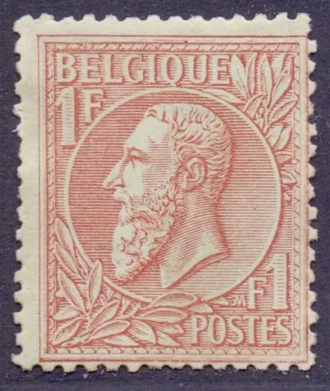 België 1884 - Leopold II links profiel : 1F Roodbruin - POSTFRIS - OBP/COB 51