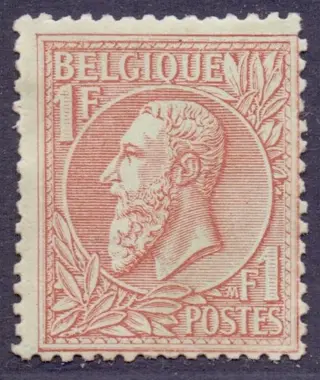 België 1884 - Leopold II links profiel : 1F Roodbruin - POSTFRIS - OBP/COB 51