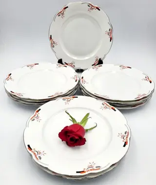 M Z CZHOSLOVAKIA - Diner lunchborden. (12) - Porselein