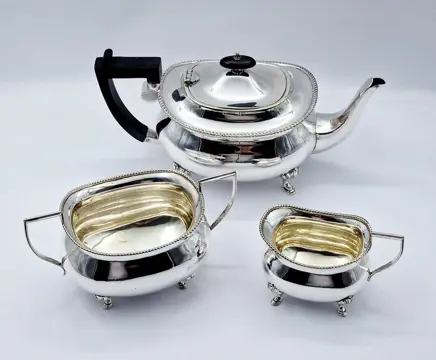 PinderBrothers - Theeset - Victoriaans - Verguld, Verzilverd