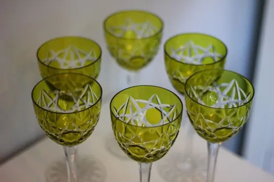 Gekleurde Roemer Rijn wijnglazen (6) - Kristal