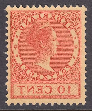 Nederland 1924 - Koningin Wilhelmina type 'Veth', met volledige spiegeldruk - NVPH 153