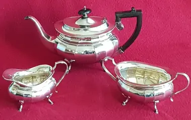 Prachtig Engels Theeservies - Art Deco (3) - Verzilverd